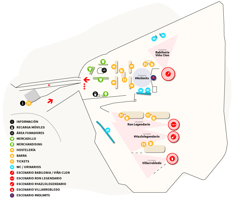 Mapa recinto Viña Rock 2013